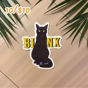 Binx Black Cat Sticker – Spooky Halloween Vinyl Decal Small Cozy Planner Sticker